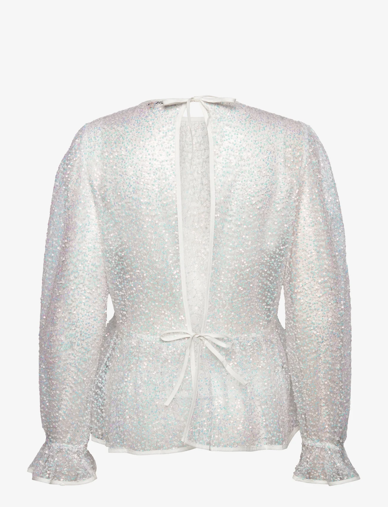 Stella Nova - Sequins blouse - long-sleeved blouses - mother of pearl - 1
