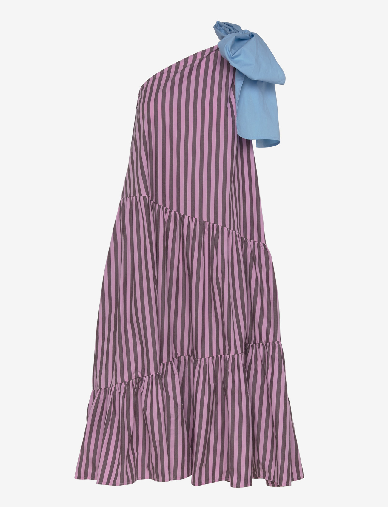 Stella Nova - Striped Bow Maxi Dress - maxi dresses - 559 purple - 1