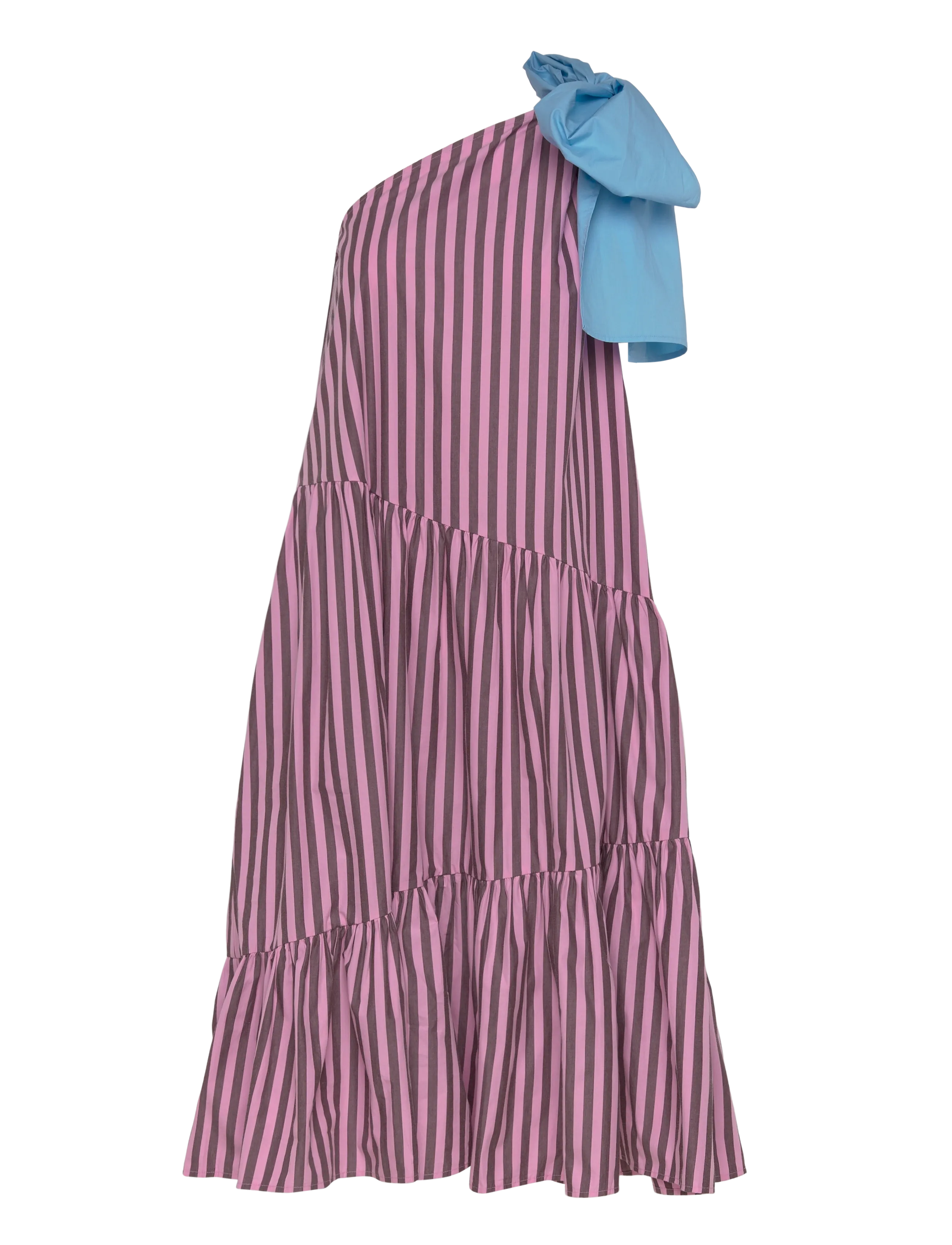 Stella Nova Striped Bow Maxi Dress - Riided - 559 PURPLE / pink/rose