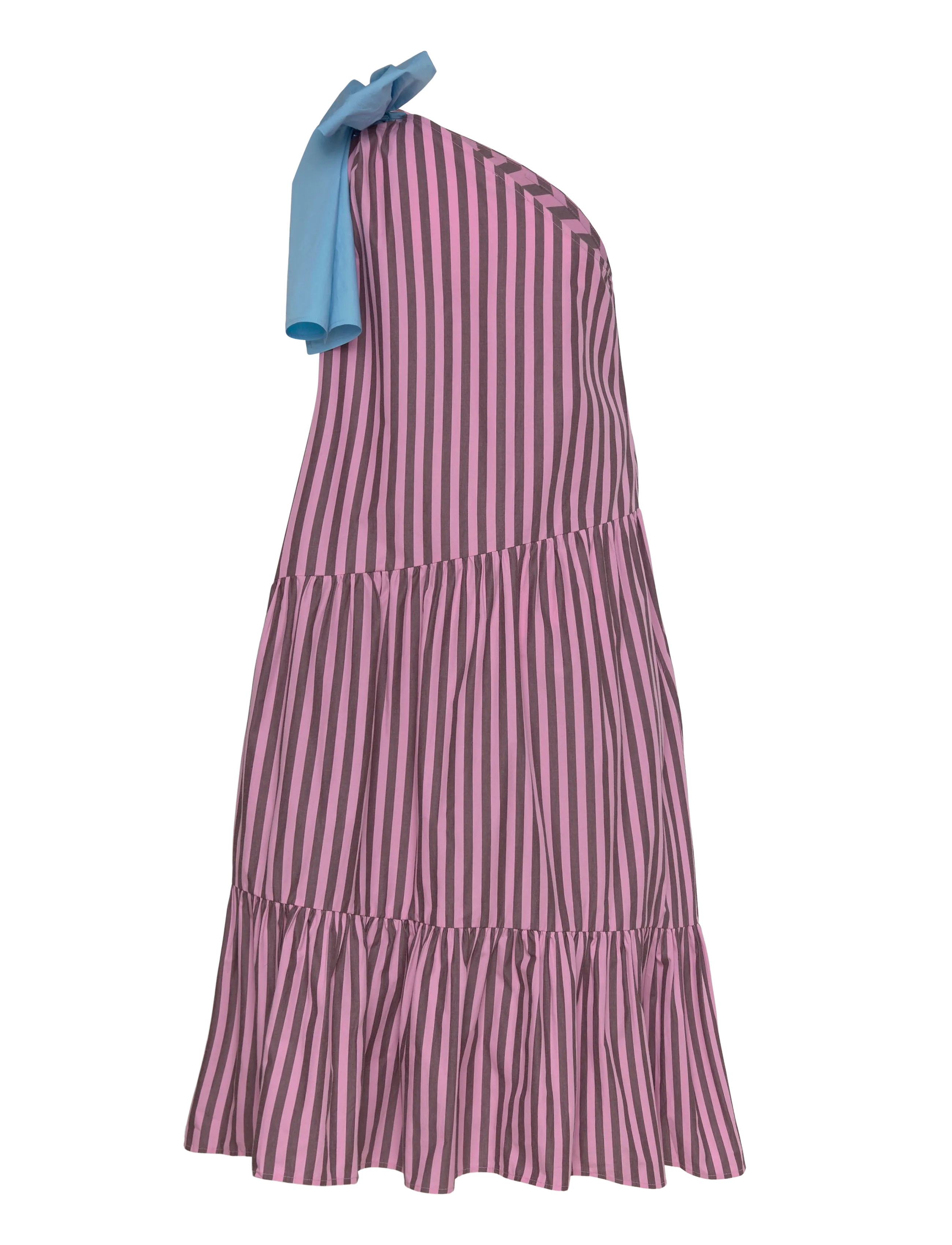 Stella Nova - Striped Bow Maxi Dress - maksikleidid - 559 purple - 2