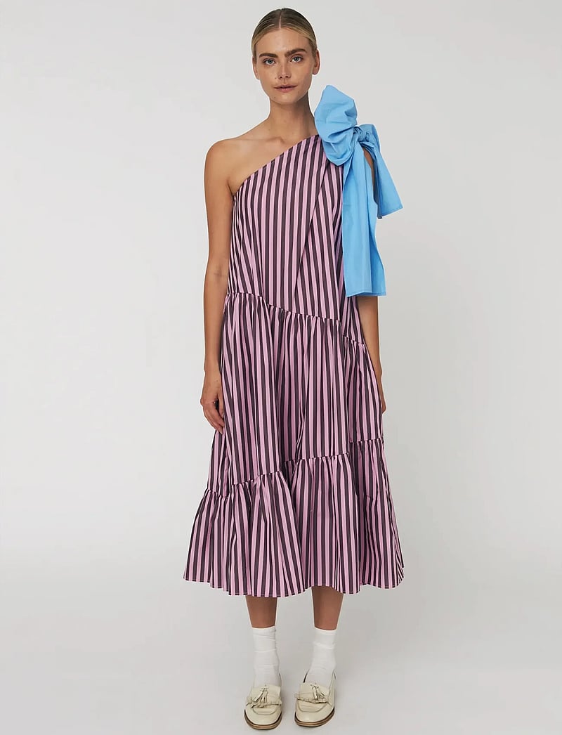 Stella Nova - Striped Bow Maxi Dress - maxi dresses - 559 purple - 0