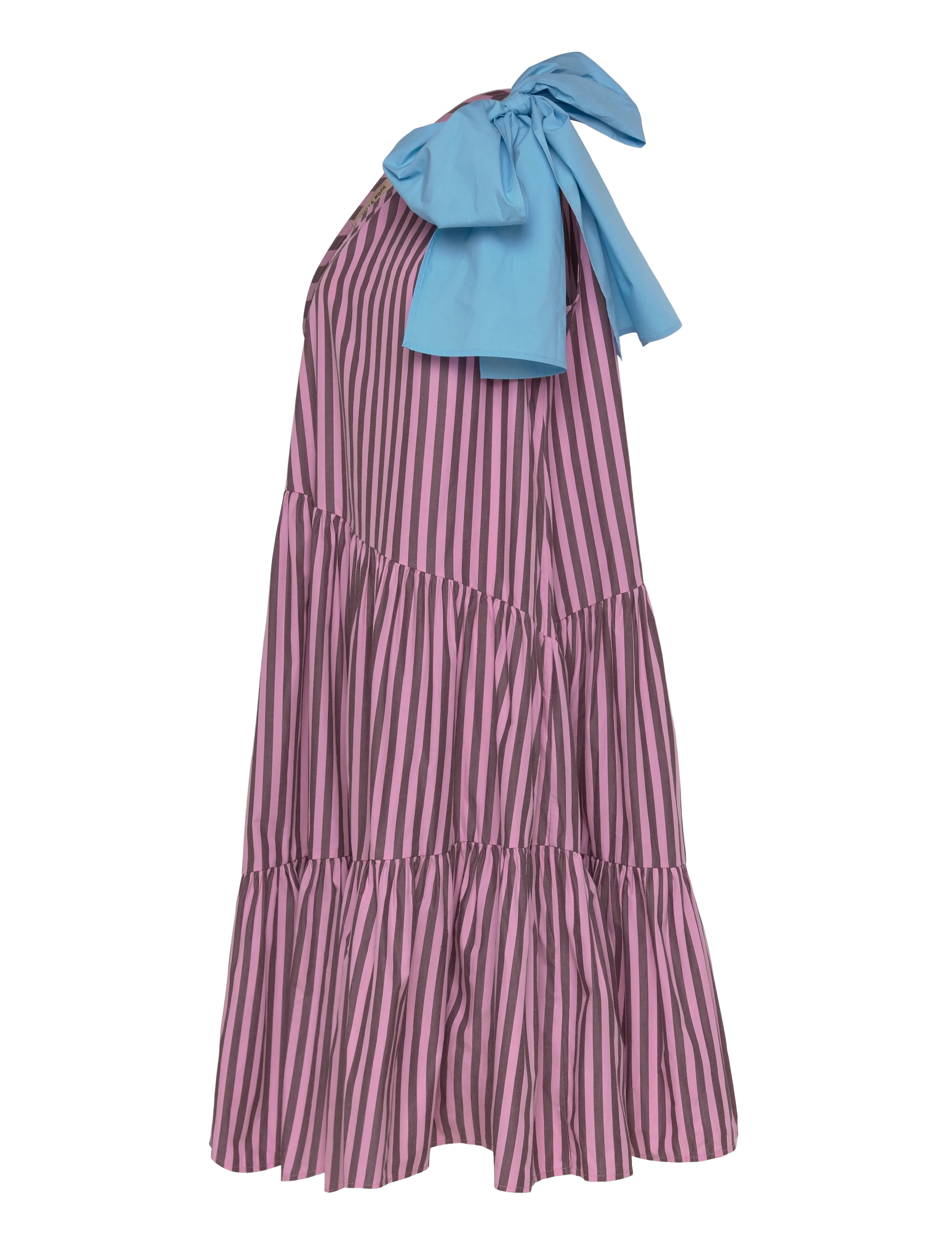 Stella Nova - Striped Bow Maxi Dress - maksikleidid - 559 purple - 3