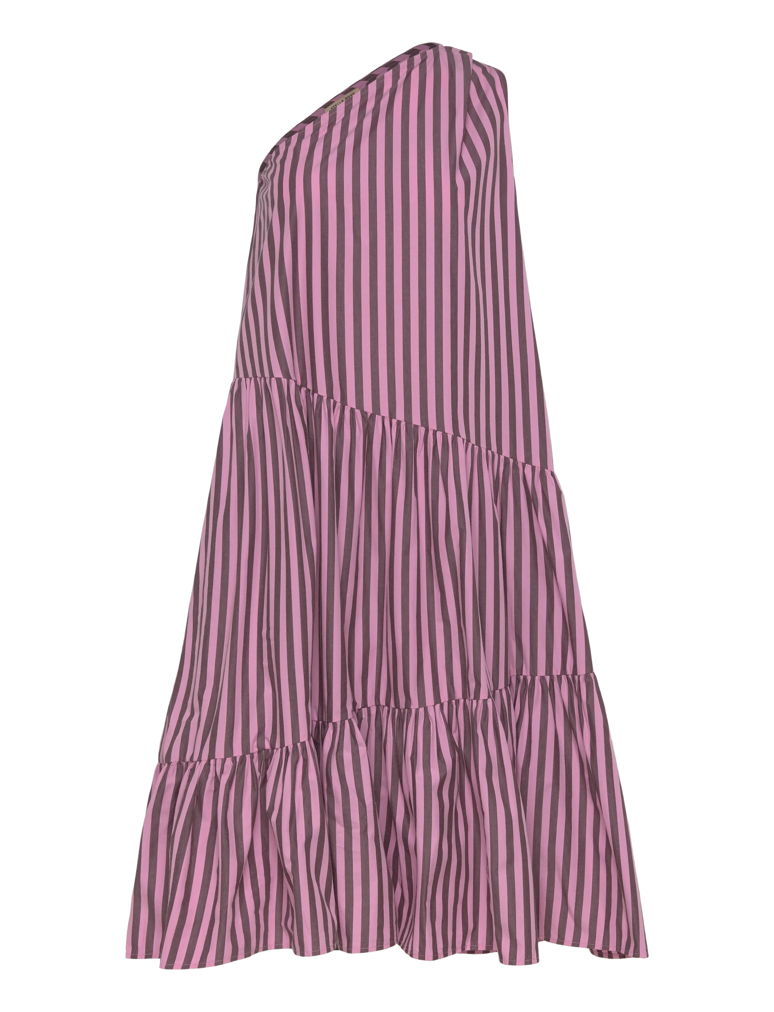 Stella Nova - Striped Bow Maxi Dress - maksikleidid - 559 purple - 4