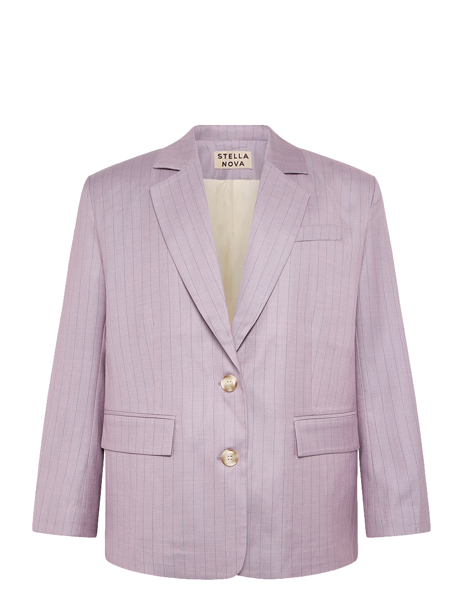 Stella Nova - Striped Oversized Blazer - light purple - 0