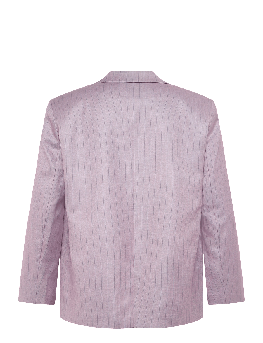 Stella Nova - Striped Oversized Blazer - light purple - 1