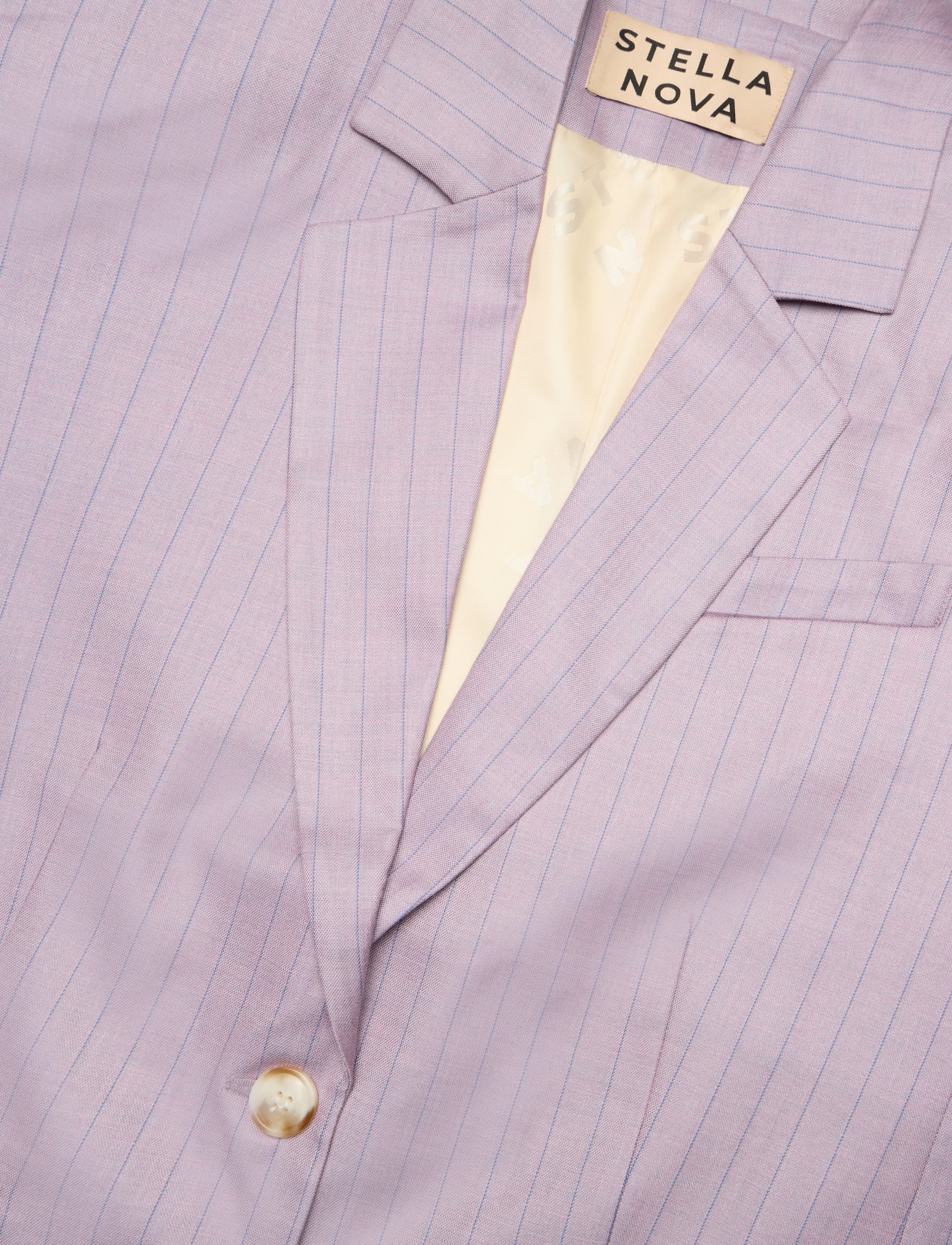 Stella Nova - Striped Oversized Blazer - light purple - 2