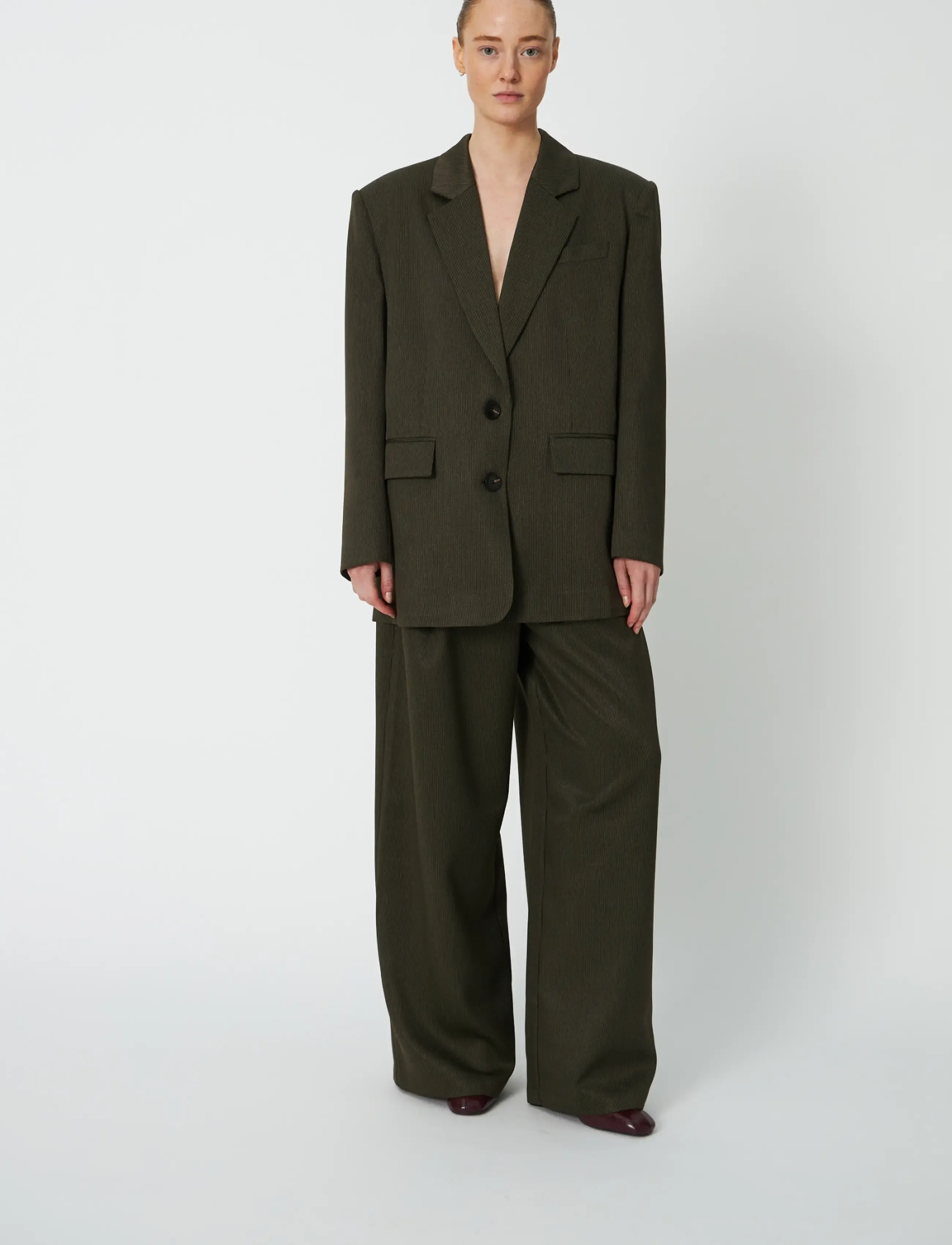 Stella Nova - Oversized Blazer - enkelknäppta kavajer - army - 0