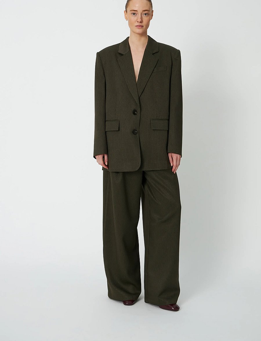 Stella Nova - Oversized Blazer - enkelknäppta kavajer - army - 0