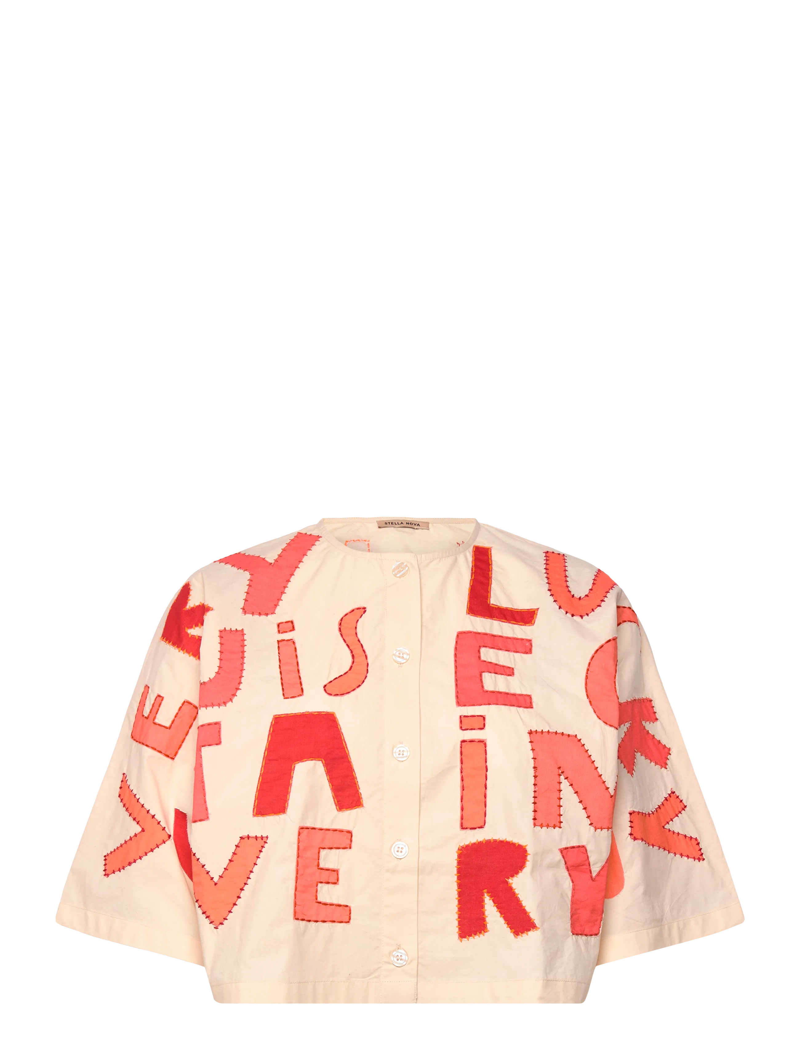 Stella Nova Cruise Shirt - Officewear - 681 MIXED RED / cream