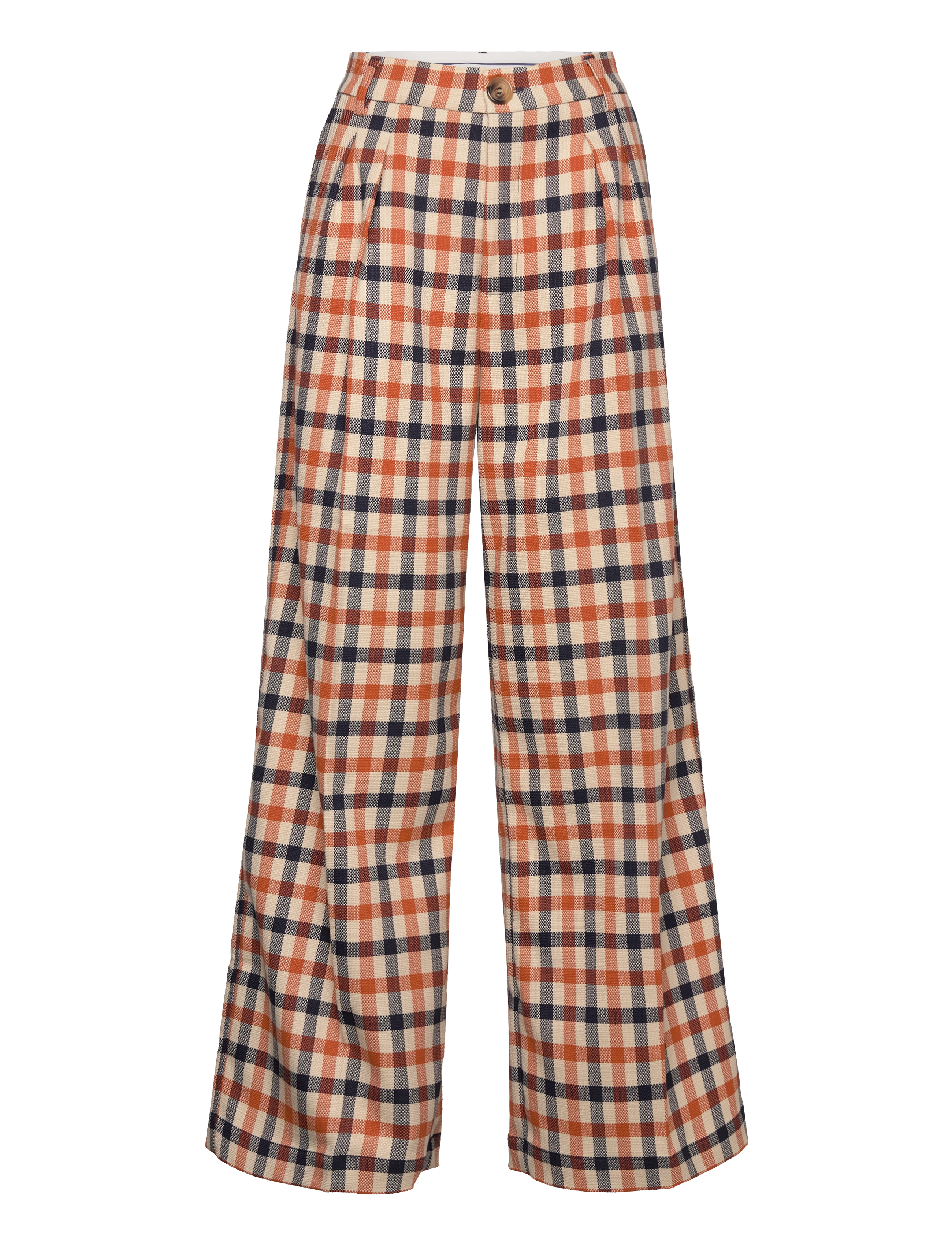 NAVY/RED/CREME CHECK