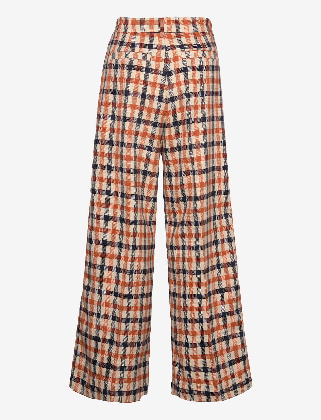 Stella Nova - Checked wide pants - navy/red/creme check - 1