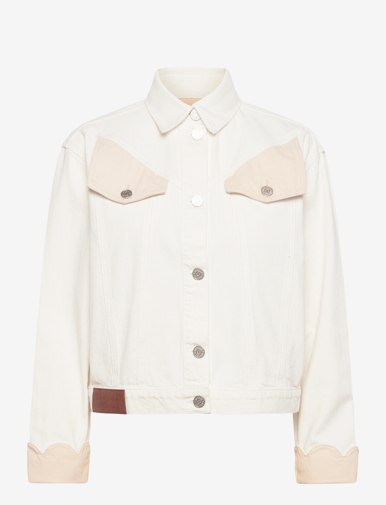 Stella Nova - Two-Toned Cotton Jacket - forårsjakker - denim moon wash - 0