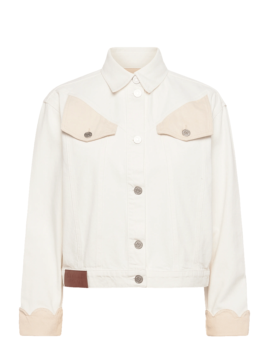 Stella Nova - Two-Toned Cotton Jacket - kevadjoped - denim moon wash - 0