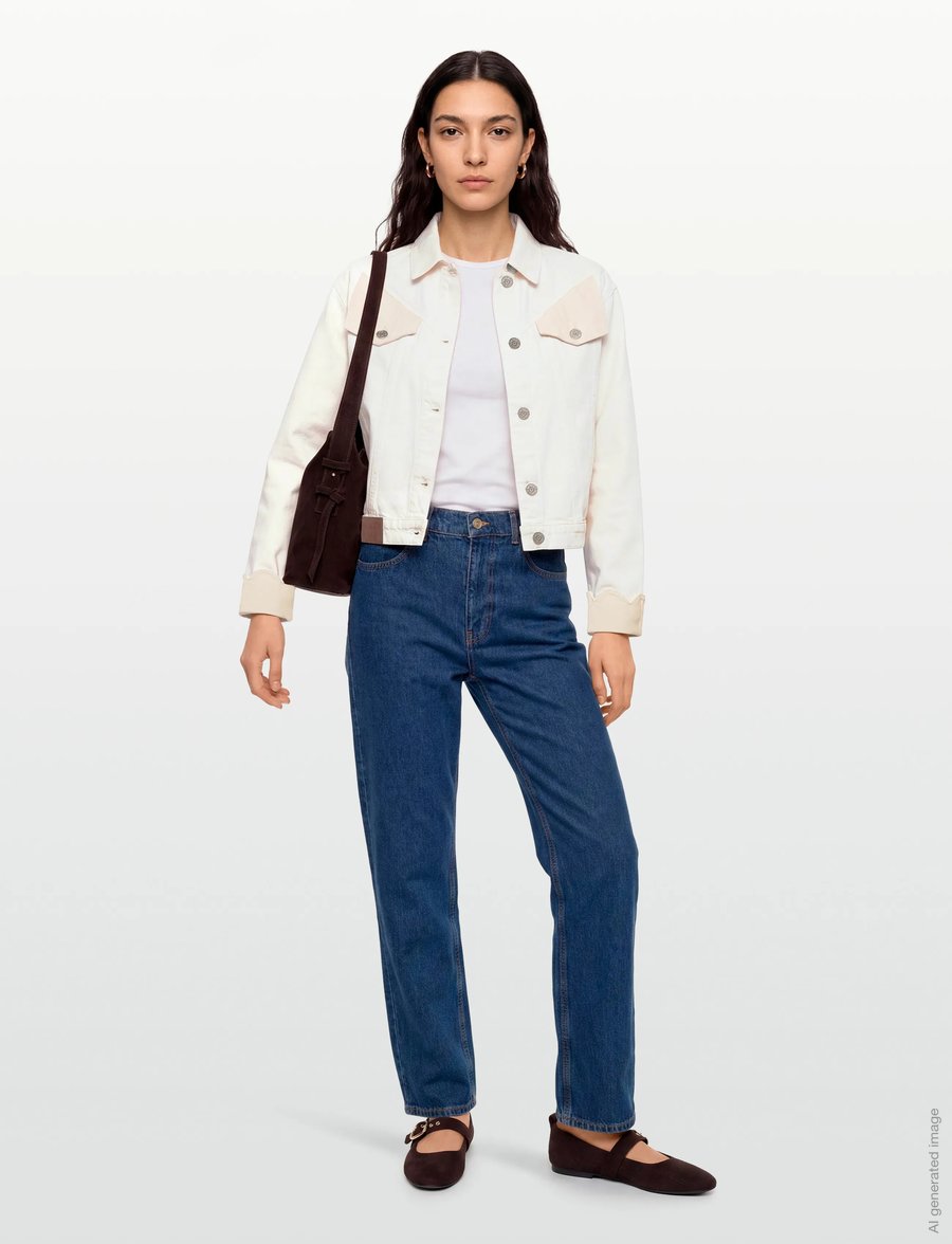 Stella Nova - Two-Toned Cotton Jacket - frühlingsjacken - denim moon wash - 0