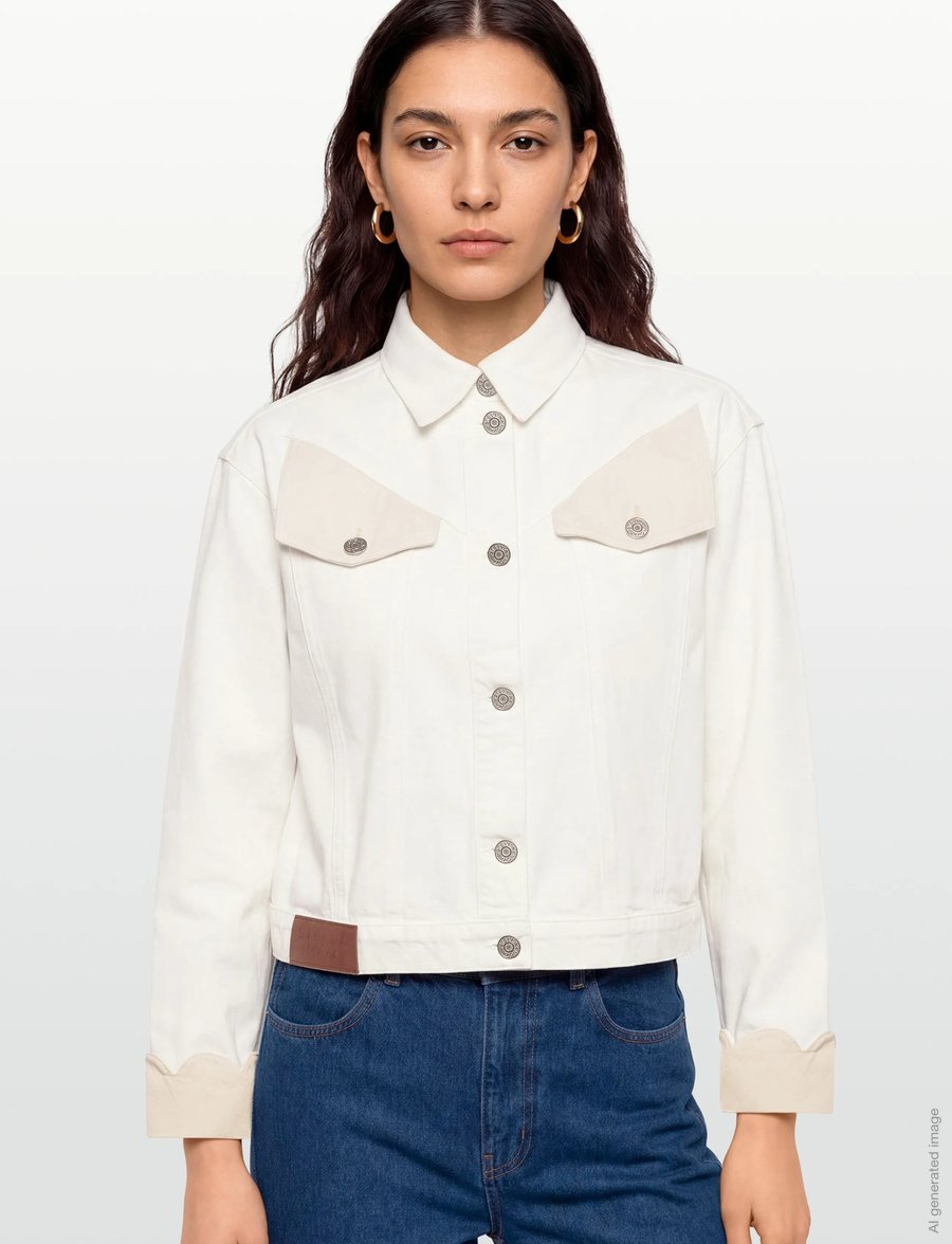 Stella Nova - Two-Toned Cotton Jacket - frühlingsjacken - denim moon wash - 3