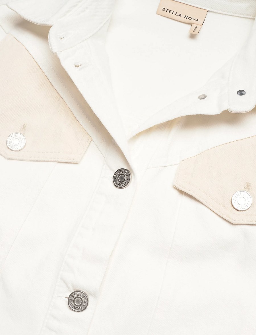 Stella Nova - Two-Toned Cotton Jacket - forårsjakker - denim moon wash - 2