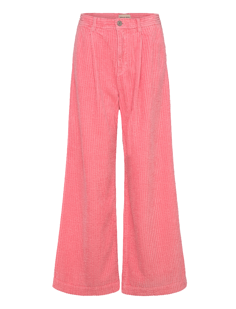 Stella Nova - Corduroy Long Pants - bukser med brede ben - amazing pink - 1