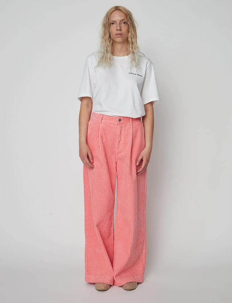 Stella Nova - Corduroy Long Pants - bukser med brede ben - amazing pink - 0
