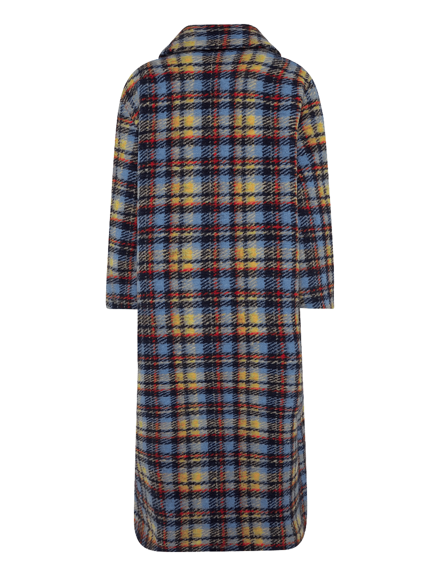 Stella Nova - Long Wool Checked Coat - winterjacken - multi checks - 2