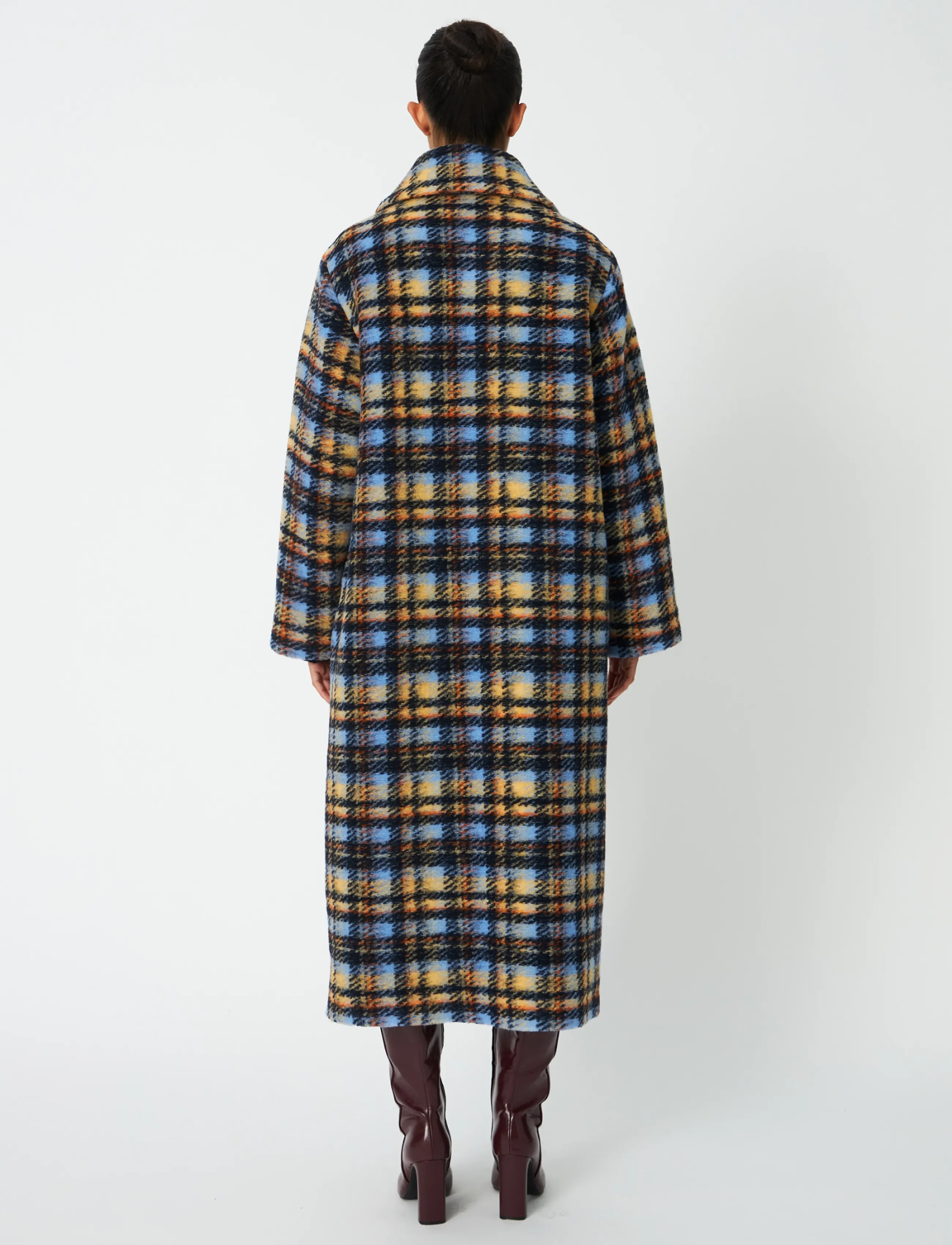 Stella Nova - Long Wool Checked Coat - winterjacken - multi checks - 3