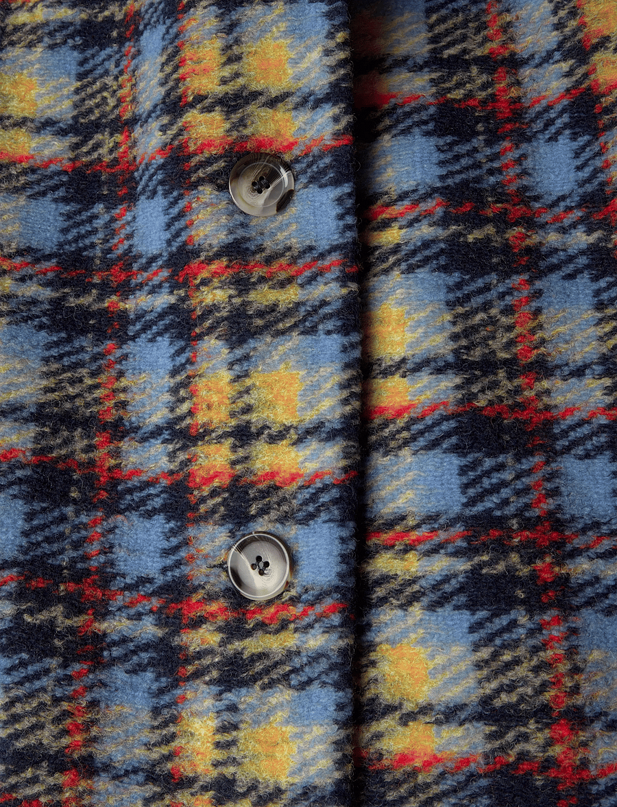 Stella Nova - Long Wool Checked Coat - winterjacken - multi checks - 5
