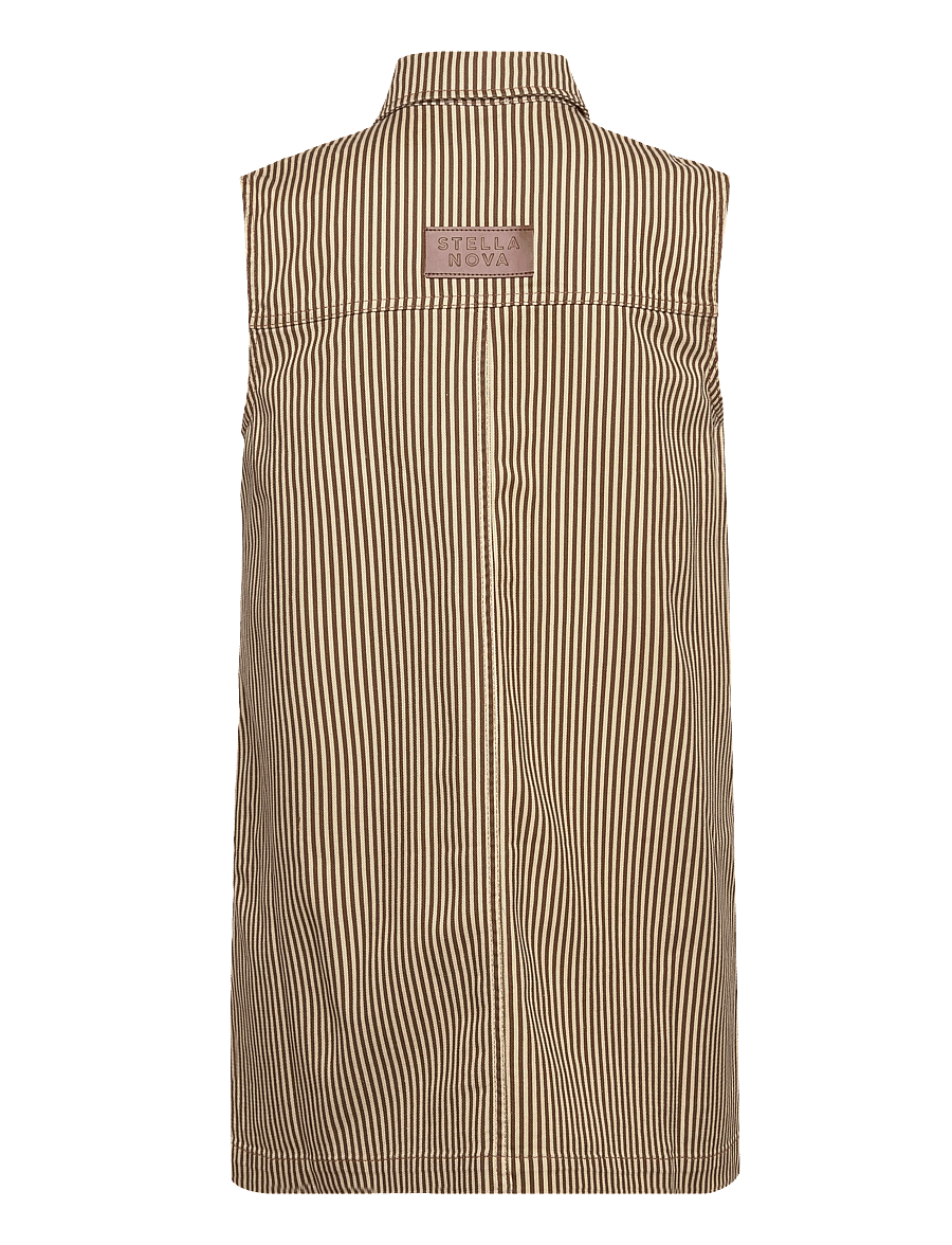 Stella Nova - Striped Denim Dress - skyrtukjólar - stripes - 1