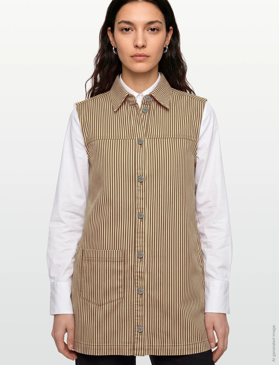Stella Nova - Striped Denim Dress - skjortekjoler - stripes - 3
