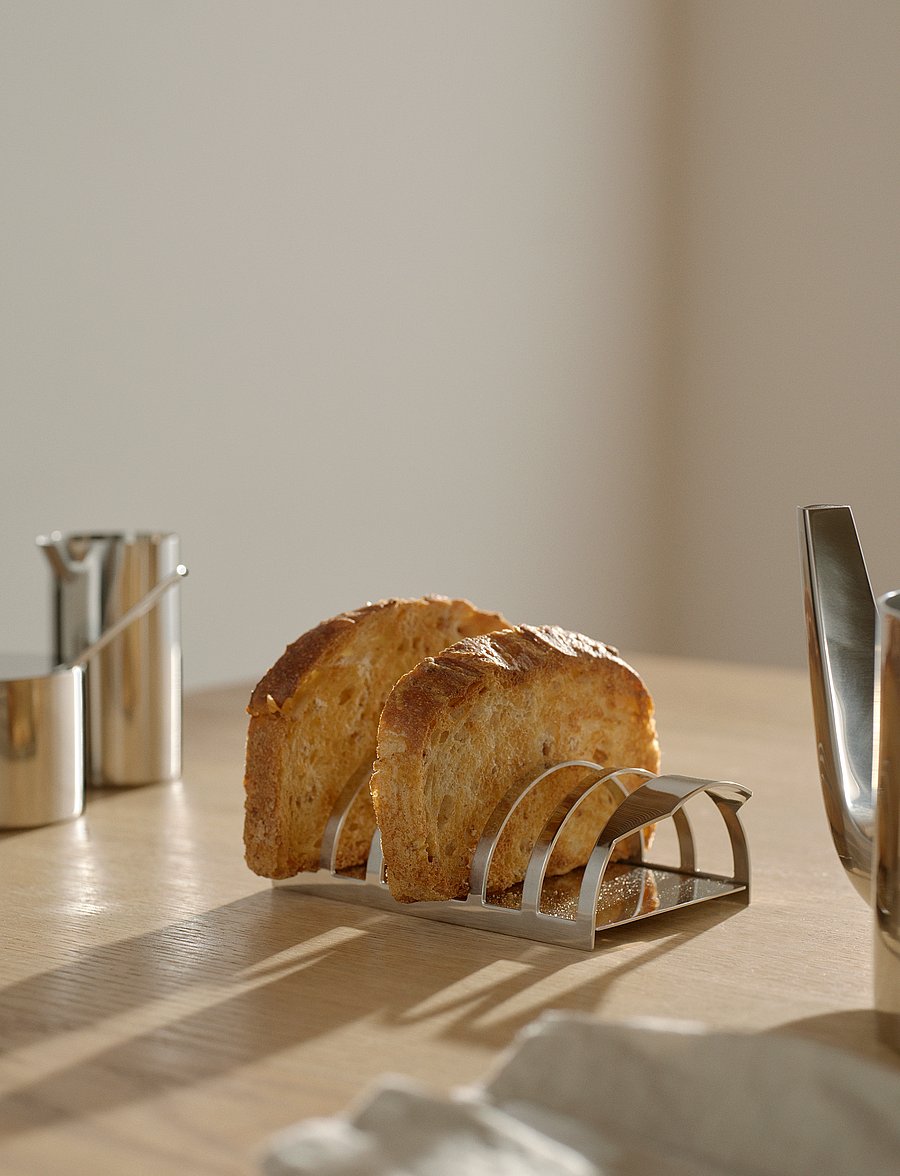 Stelton - Arne Jacobsen toast rack L 15.8 cm steel - steel - 1