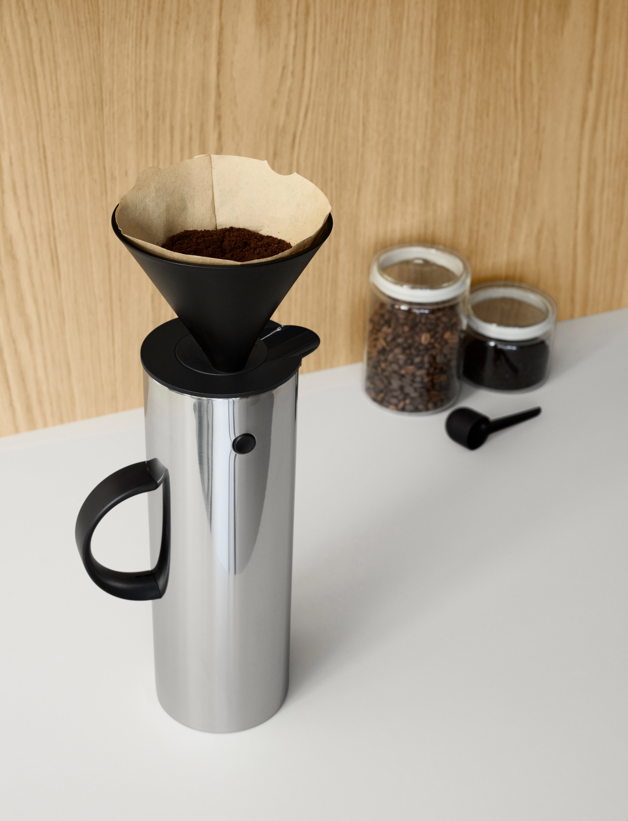 Stelton Coffee Treatment To Thermoskan, 1 L, Makers, Schwarz - Slow Brewers & Pour-overs, Homeware
