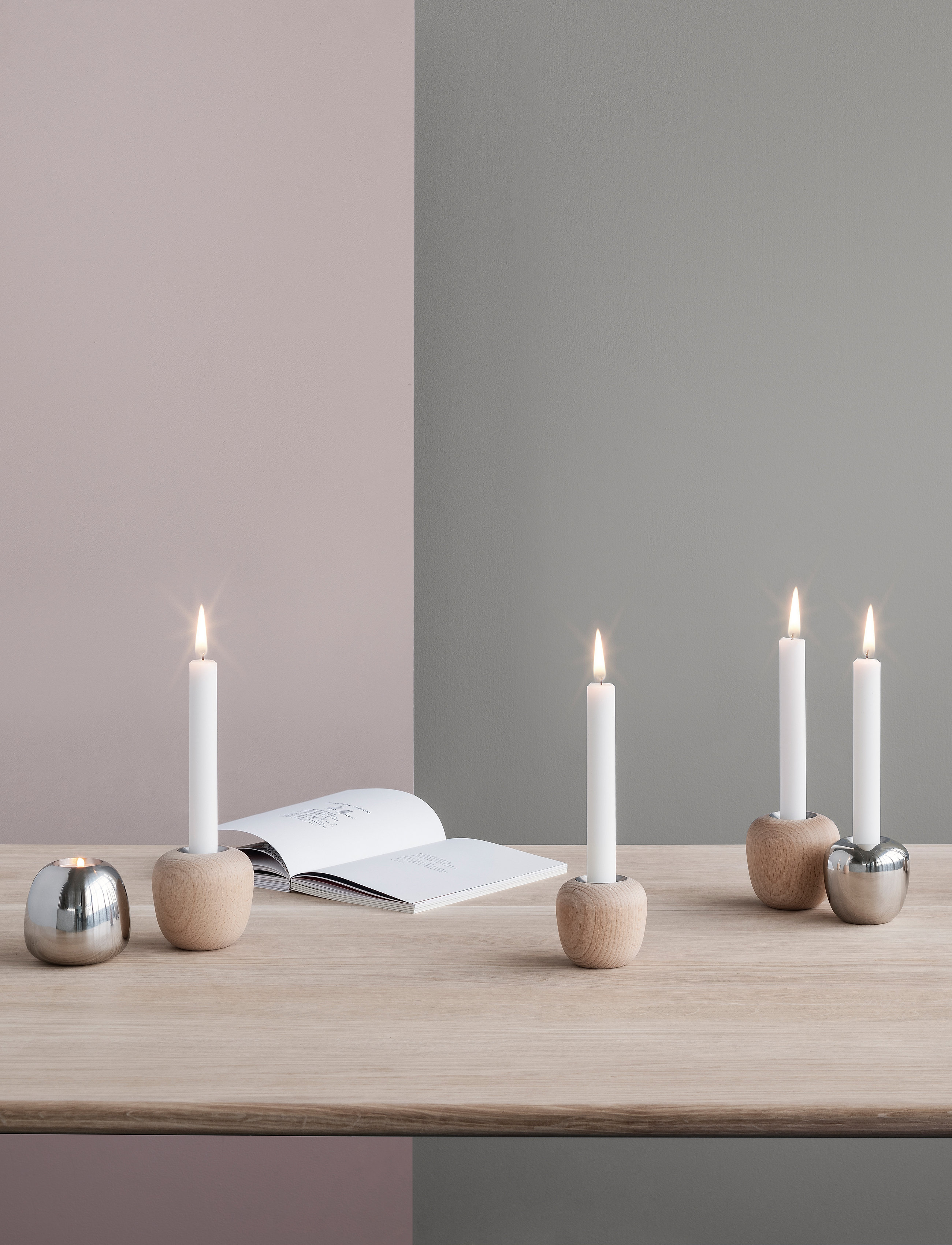 Stelton - Ora candleholder - candlesticks - beech wood - 0