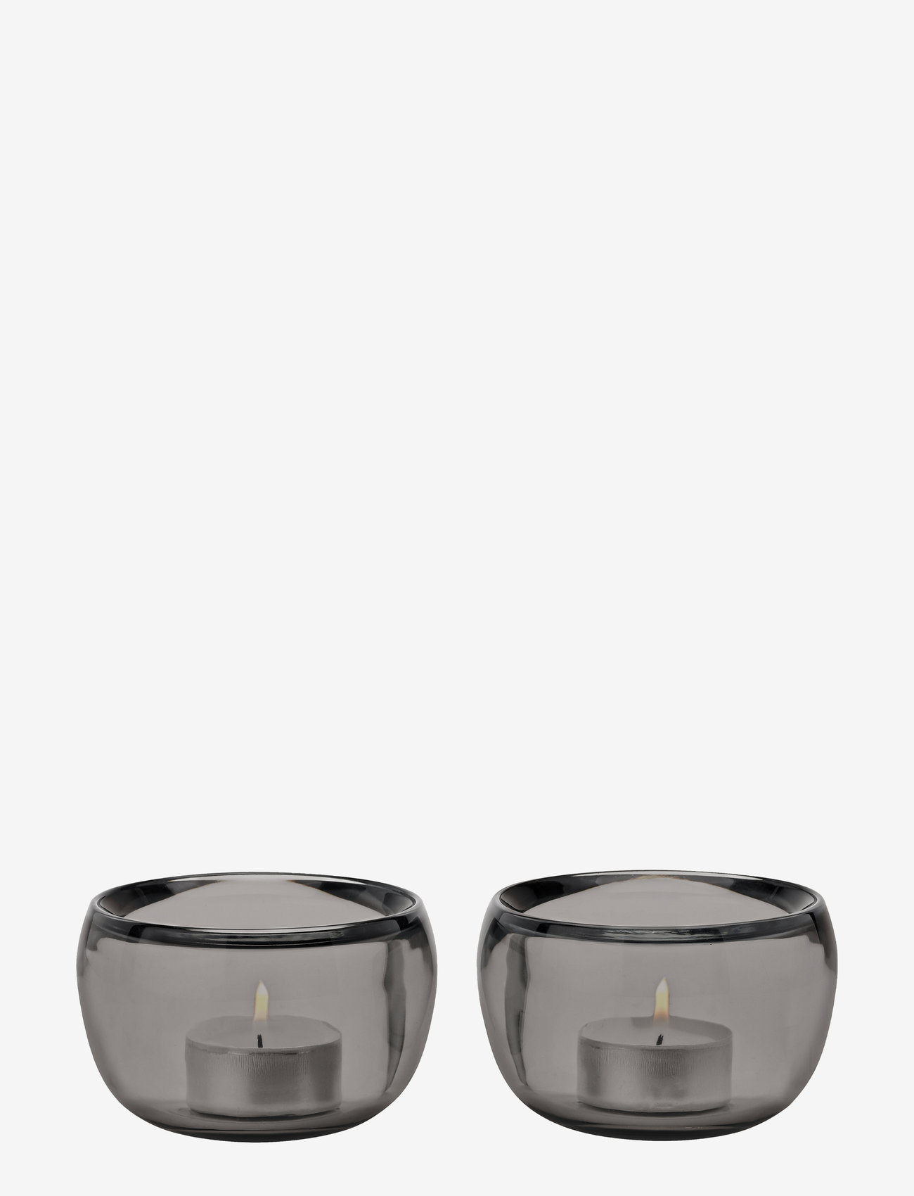 Stelton - Ora tealightholder, 2 pcs. - køb efter pris - smoke - 0