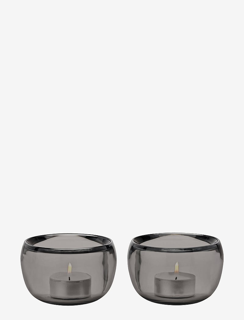 Stelton - Ora tealightholder, 2 pcs. - nach preis einkaufen - smoke - 0