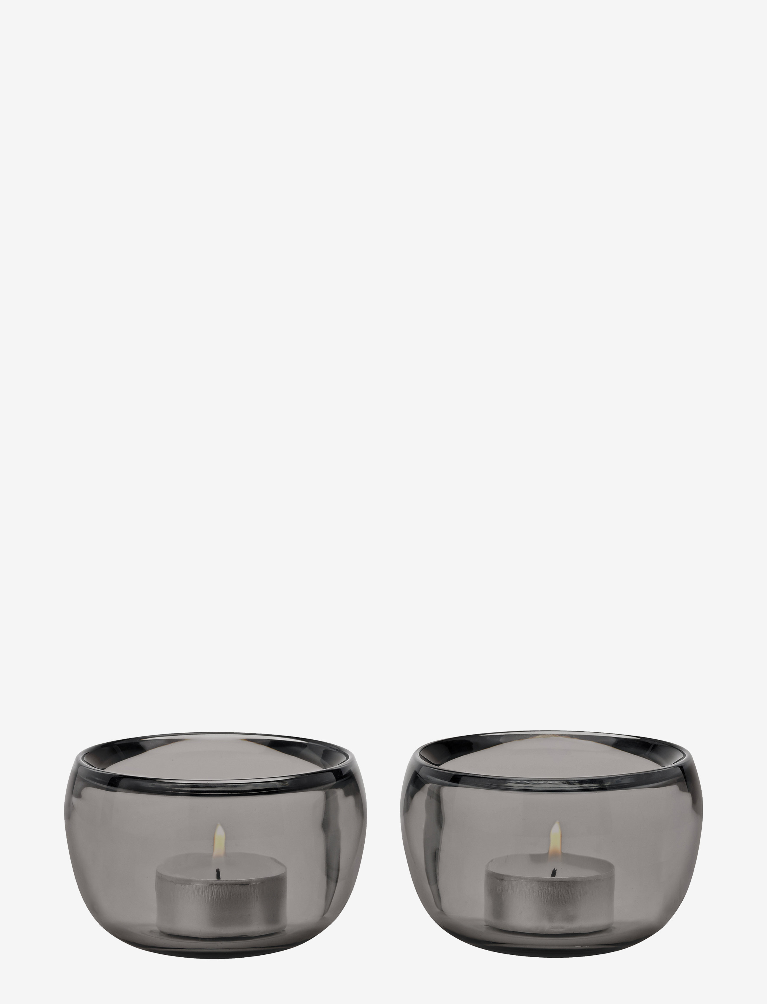 Stelton Ora tealightholder, 2 pcs. - Kampagne - SMOKE / grey