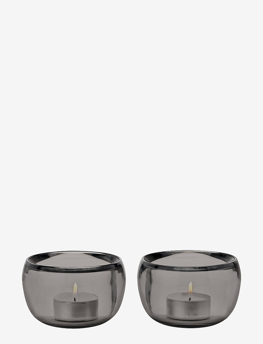 Stelton - Ora tealightholder, 2 pcs. - smoke - 1