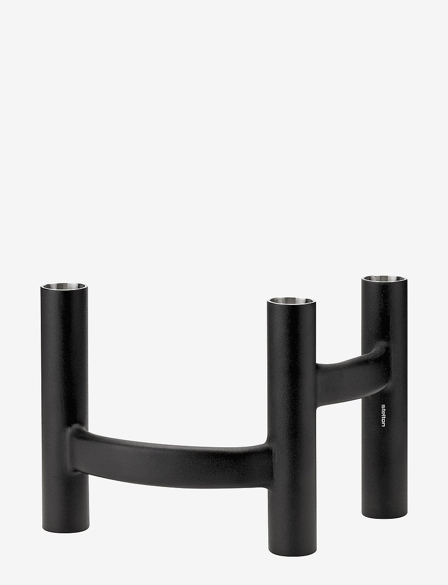 Stelton - Ora three-branch candleholder - küünlajalad - black - 1