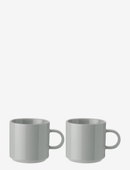Stelton - Stelton Mug 2 pcs - kaffekopper - light grey - 1