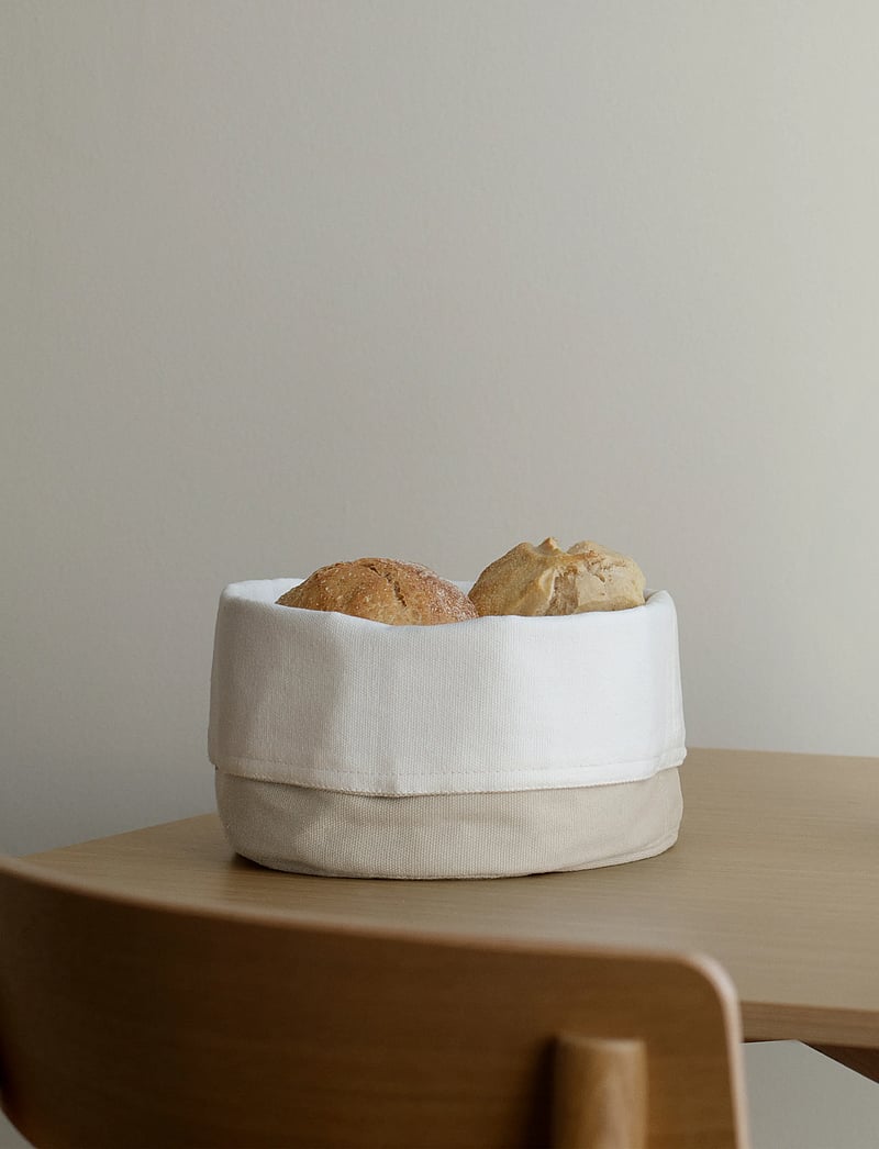 Stelton - Bread bag, large - leipäkorit - sand/white - 0