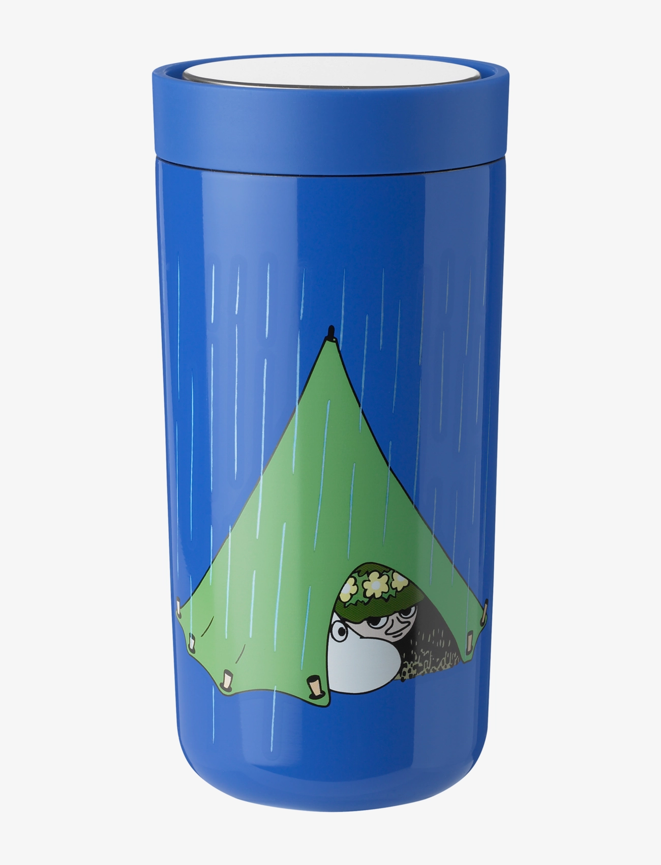 Stelton To Go Click vacuum insulated cup 0.2 l. Moomin present - Essenszeit - MOOMIN CAMPING / blue