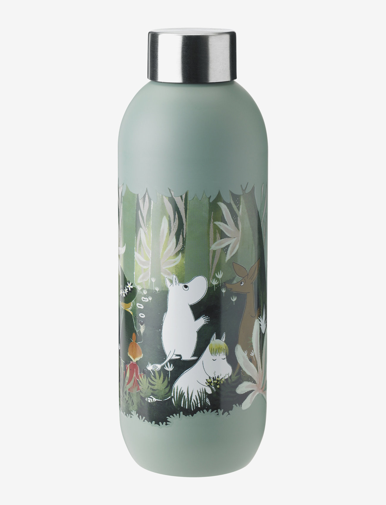 Stelton Keep Cool drikkeflaske 0.75 l. Moomin dusty green - Vandflasker & termoflasker - DUSTY GREEN / green