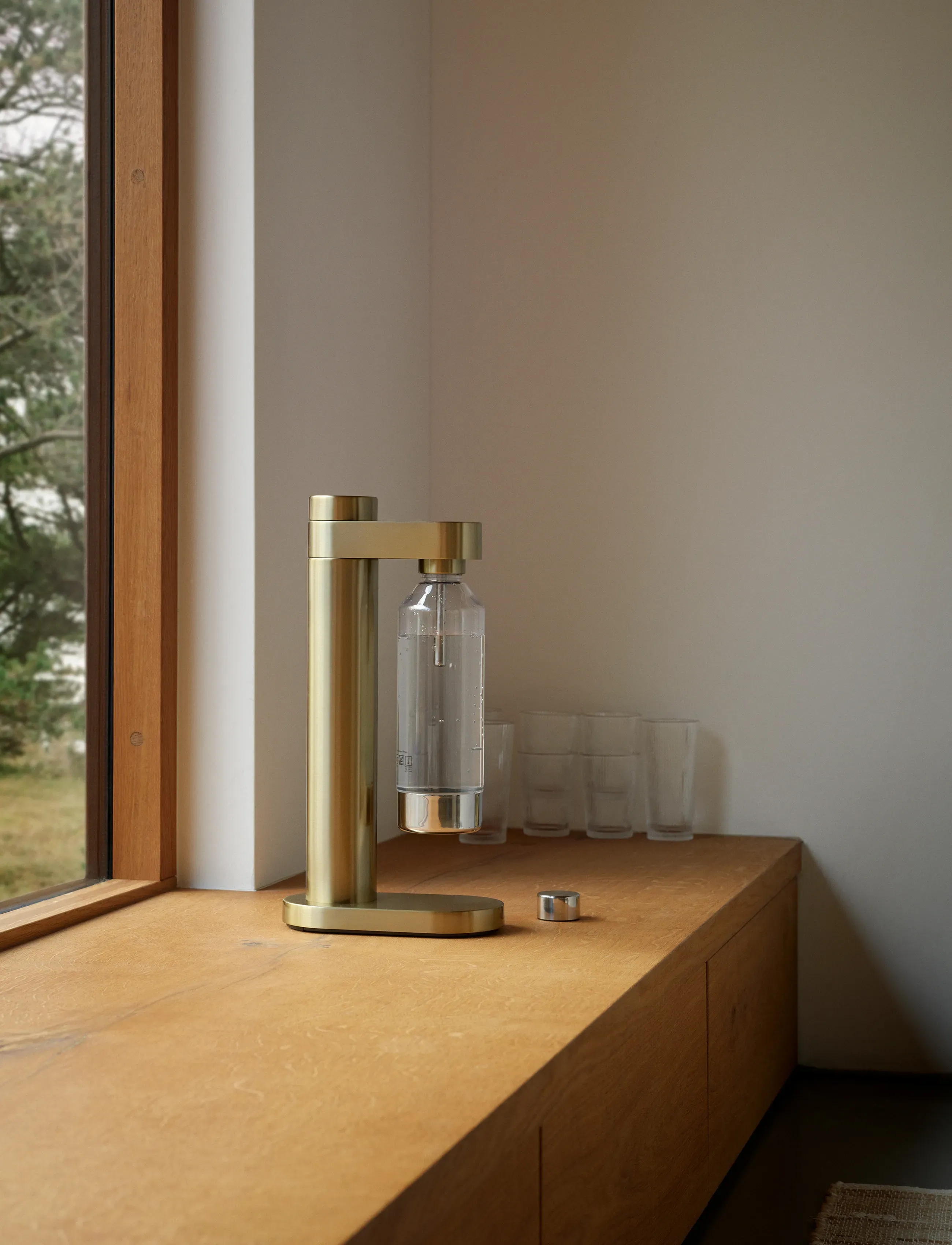 Stelton Brus Kulsyremaskine Brushed Brass, H:42 cm, Kitchen, Nackt - Kitchen Appliances, Homeware