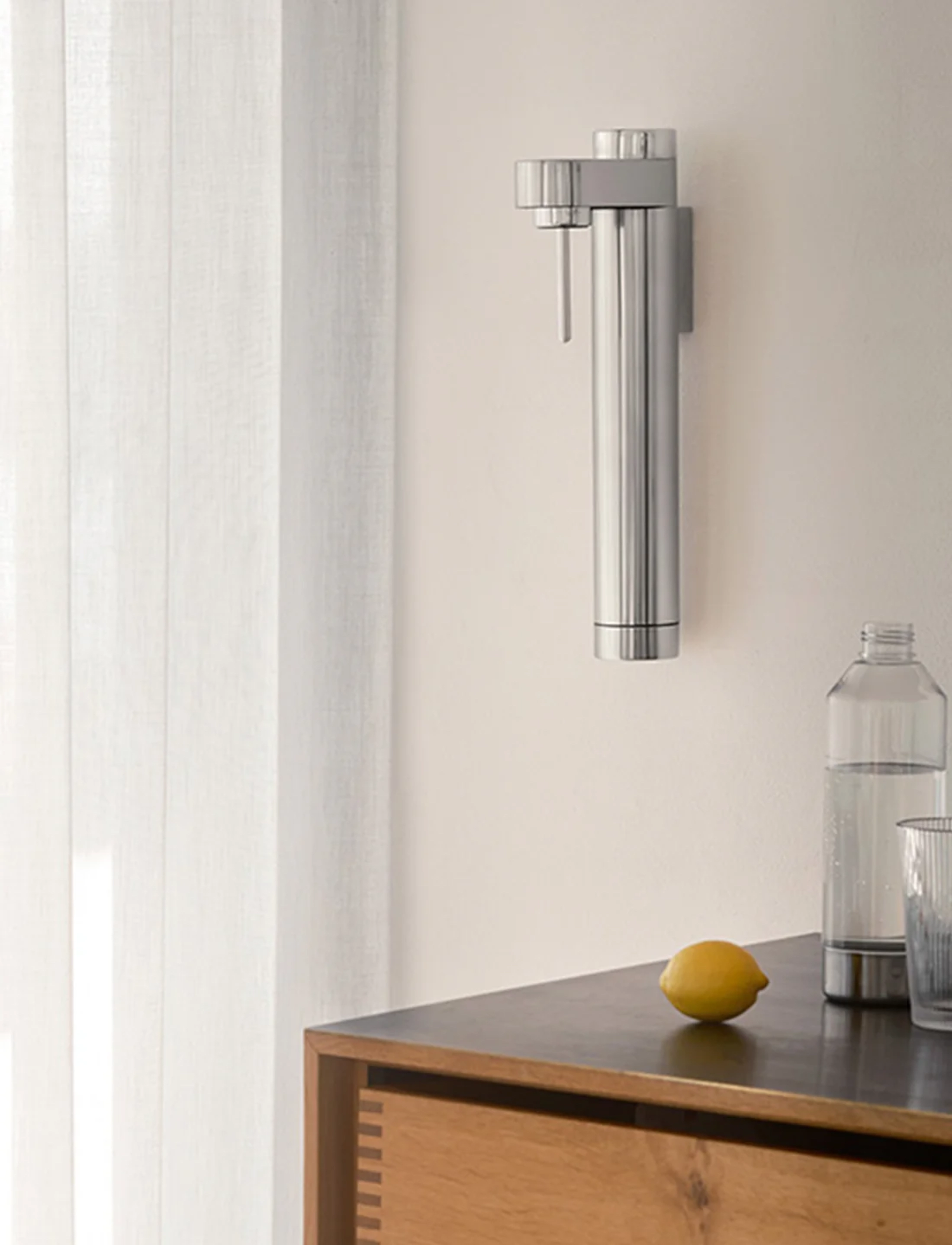 Stelton Brus Kulsyremaskine, Væghængt Steel, H:42 cm, Kitchen, Silber - Kitchen Appliances, Homeware