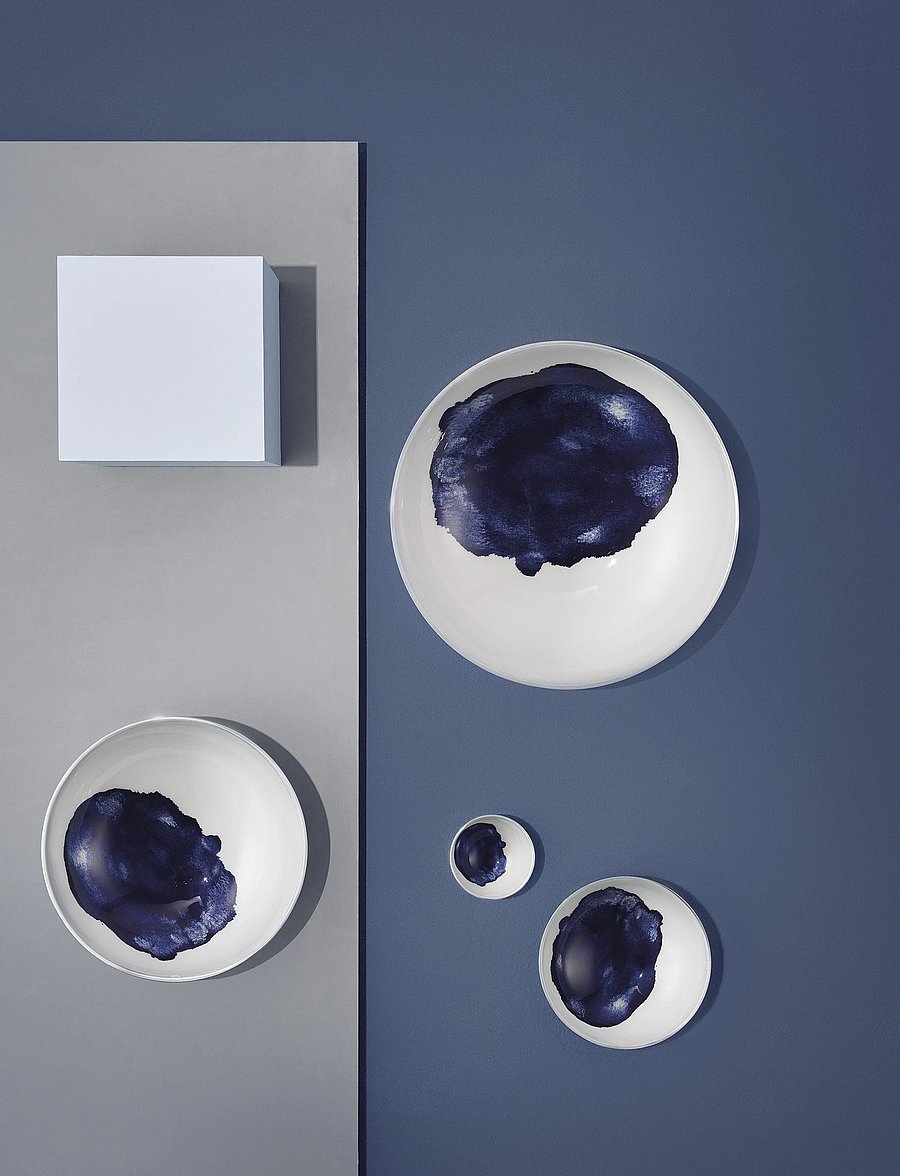 Stelton - Stockholm bowl - servierschalen - white/blue - 0