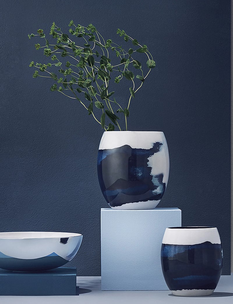Stelton - Stockholm vase - vasen - white/blue - 0