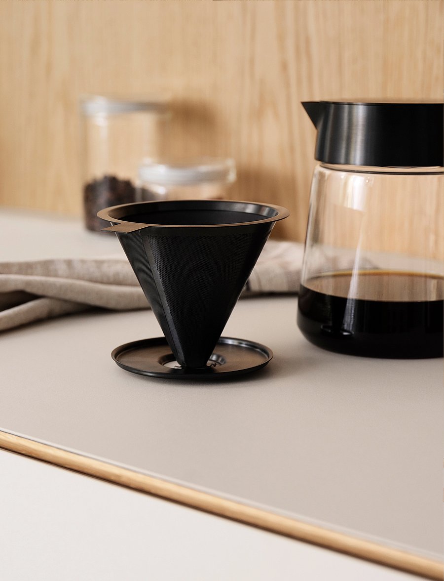 Stelton - Nohr Slow Brew fine -mesh coffeetrap - black metallic - 2