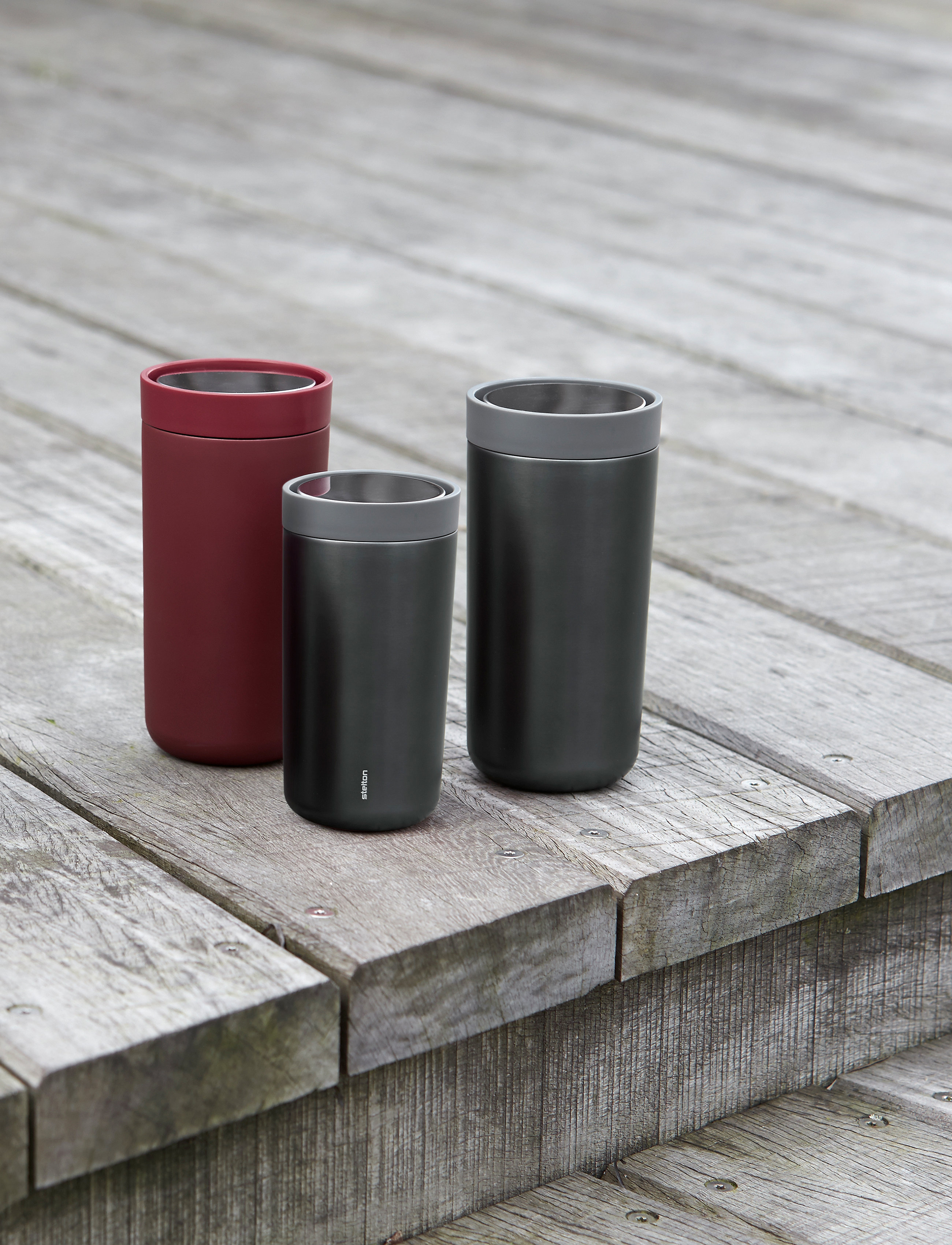Stelton - To-Go Click d. steel, 0.2 l. - granite grey/metallic - 1