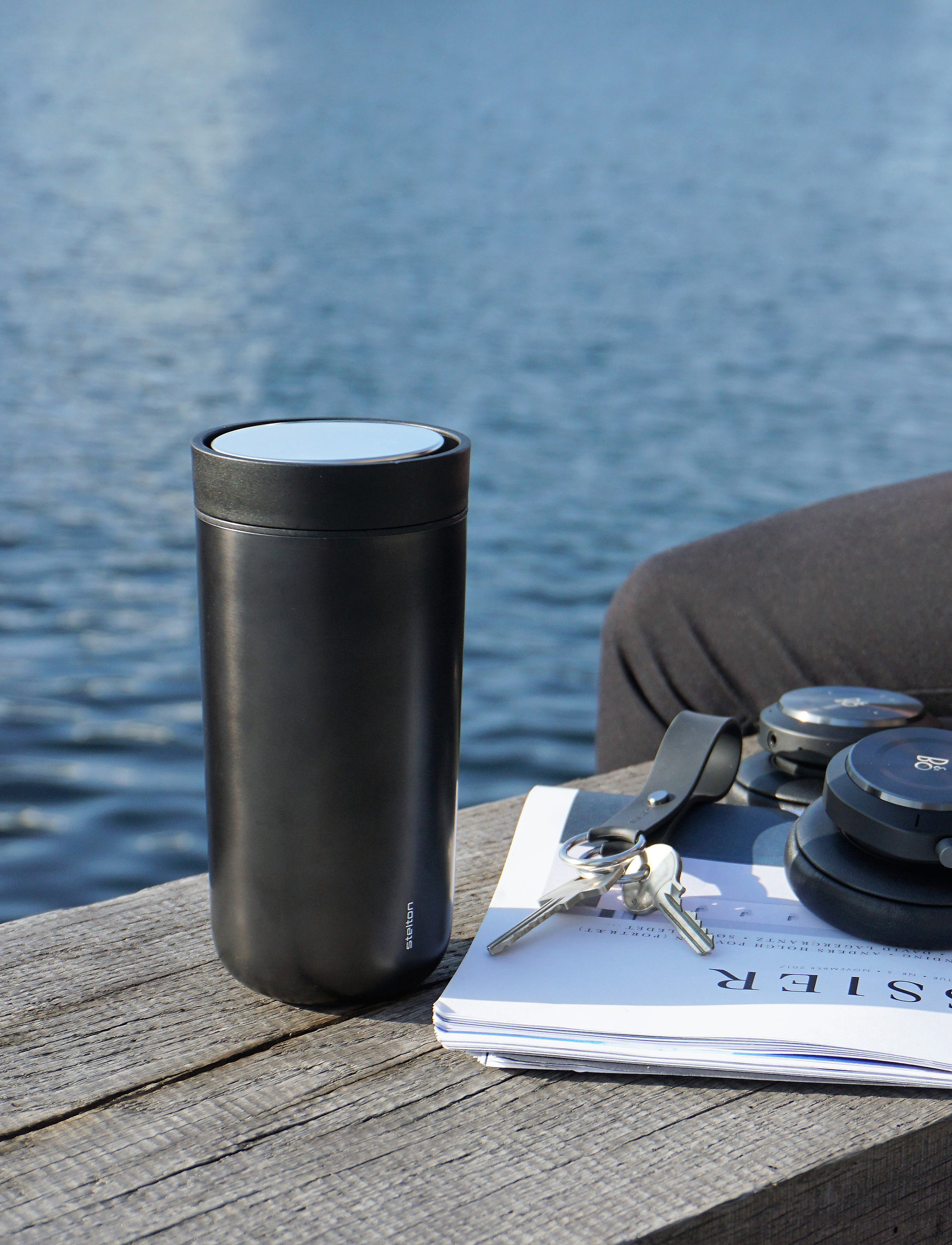 Stelton To Go Click Termokop 0.4 L. Black Metallic, 40 CL, Black, Kopper Og Krus > Termokopper, Unisex