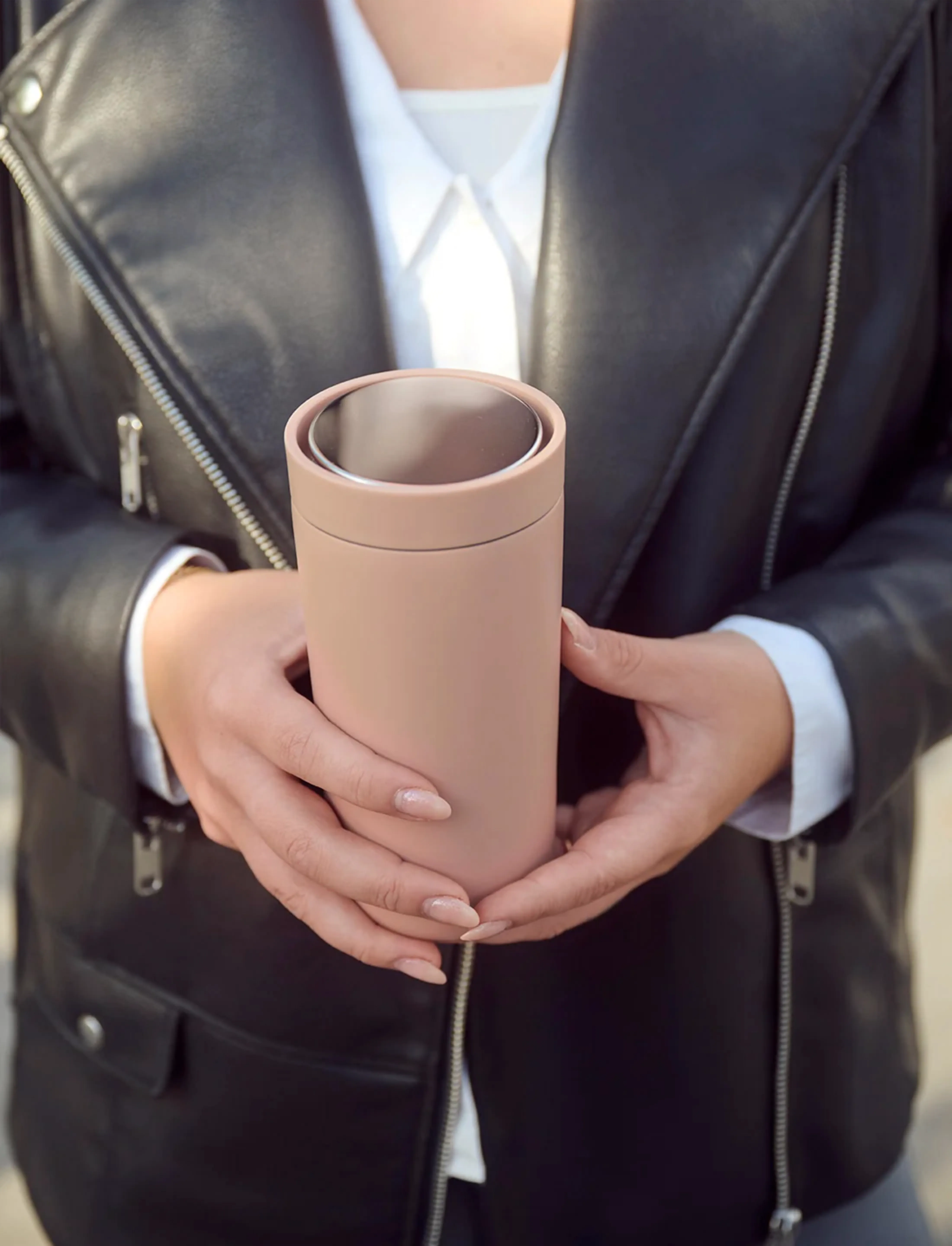 Stelton To Go Click Termokop 0.4 L. Heather, 0.4 L, Beige, Kopper Og Krus > Termokopper, Unisex