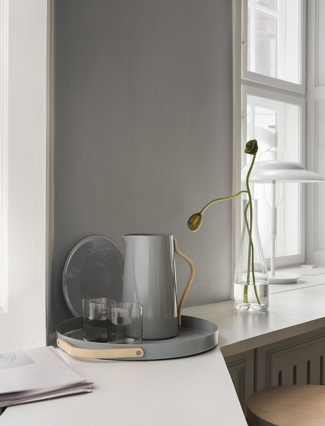 Stelton - Emma pitcher, 2 l. - wasserkannen & karaffen - grey - 1