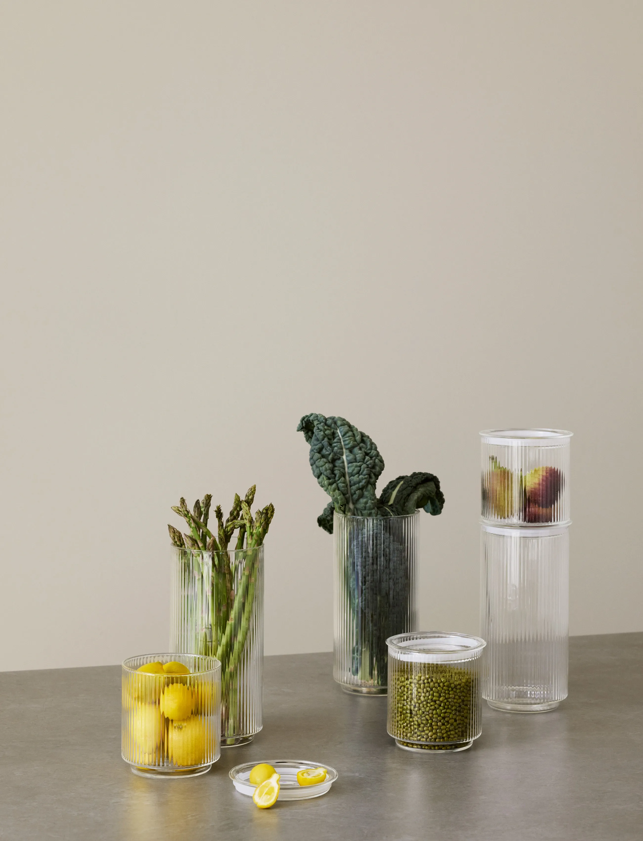 Stelton Pilastro Opbevaringskrukke 0.6 L. Clear, L, Kitchen Storage, Nackt - Jars, Homeware