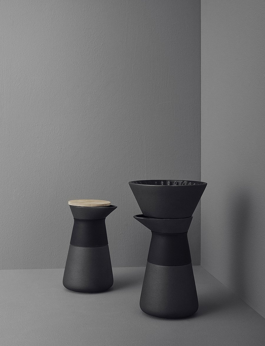 Stelton - Theo coffee maker - 0.6 l. - aeglased kohvivalmistajad ja filtrikoonused - black - 0